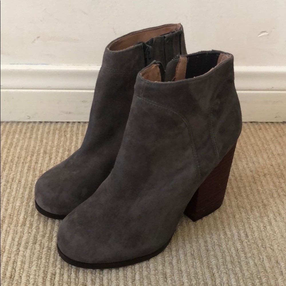 Jeffery Campbell Grey heeled bootie